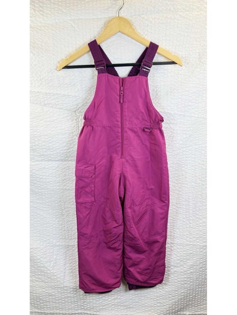 Faded Glory Snow Bibs Kids XS 5/5 Pink Excellent Insulated Winter Overalls
